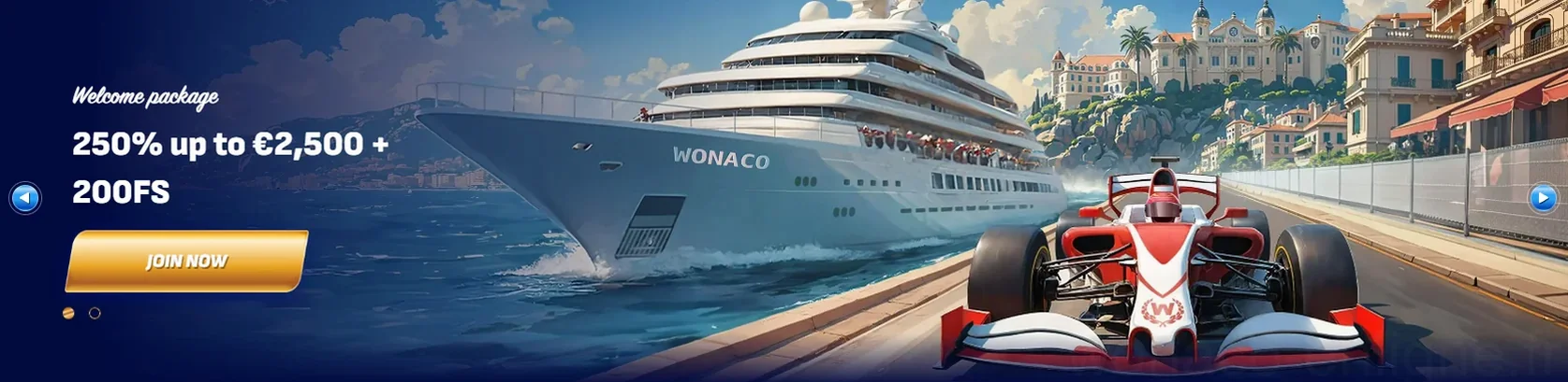 Wonaco Casino Jeux et Bonus